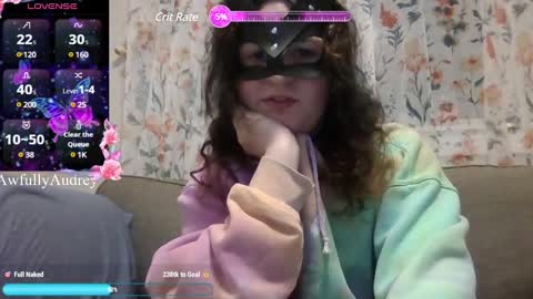 Snapshot of awfullyaudrey chatting on 13, 2, 2025 AudreySins online show from 13, 2, 2025