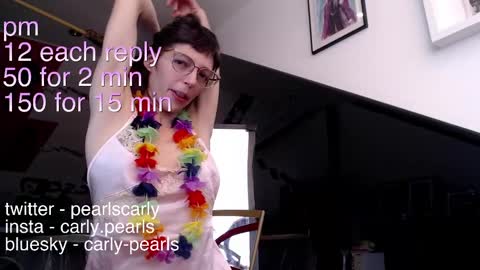 Snapshot of carlypearls chatting on 22, 1, 2025 Carly Pearls online show from 22, 1, 2025