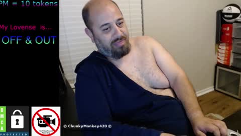 Snapshot of chunkymonkey420 chatting on 2, 2, 2025 Spencer Smokey Bear online show from 2, 2, 2025