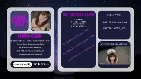 Lex Vive foxygamer cb online show from 29, 5, 2026