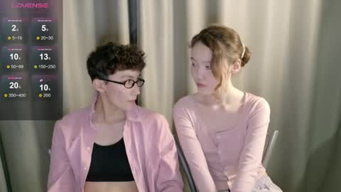 Snapshot of pinkylovers chatting on 19, 6, 2026 Li long hair and Ru short hair online show from 19, 6, 2026