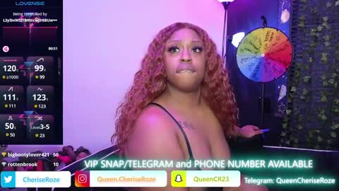 Snapshot of queencroze chatting on 10, 1, 2025 Queen Cherise Roze online show from 10, 1, 2025