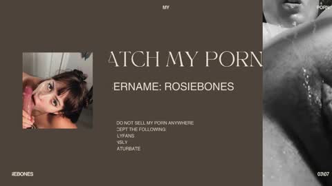 Snapshot of rosiebones chatting on 3, 6, 2026 Rosie Bones online show from 3, 6, 2026