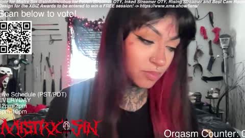 Snapshot of sinfulincubus chatting on 10, 3, 2026 Mistrx Sin online show from 10, 3, 2026