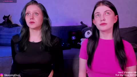 Snapshot of sleepingduo chatting on 8, 6, 2026 Hi We are Iva and Angela Nice to meet u 3 online show from 8, 6, 2026