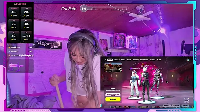 Snapshot of MegariaB chatting on 10, 2, 2025 MegariaB online show from 10, 2, 2025