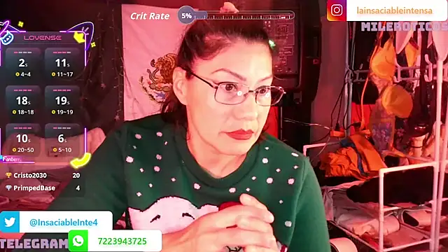 LaInsaciableIntensa online show from 12, 4, 2026