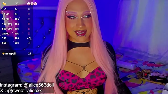 SWEET ALICEXX online show from 10, 6, 2026