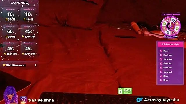 Snapshot of CrossyAayesha chatting on 13, 12, 2025 CrossyAayesha online show from 13, 12, 2025